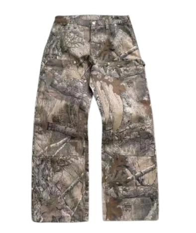 Forest Pattern Double Knee Denim