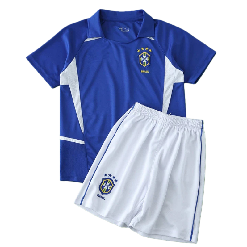 2002 Brazil away retro Kids kit