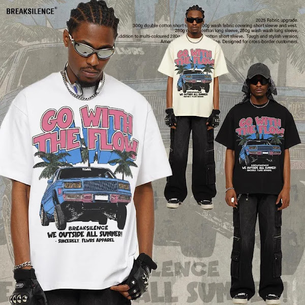 2025 Men's American Print Heavyweight Short Sleeve T-Shirt