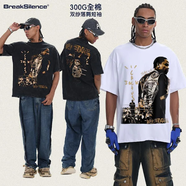 2026 MJ Street Style Combed Cotton Men's Short Sleeve T-Shirt