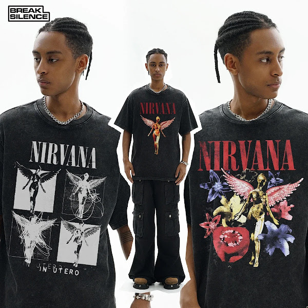 NIRVANA Retro Heavyweight Men's Short-Sleeve T-Shirt
